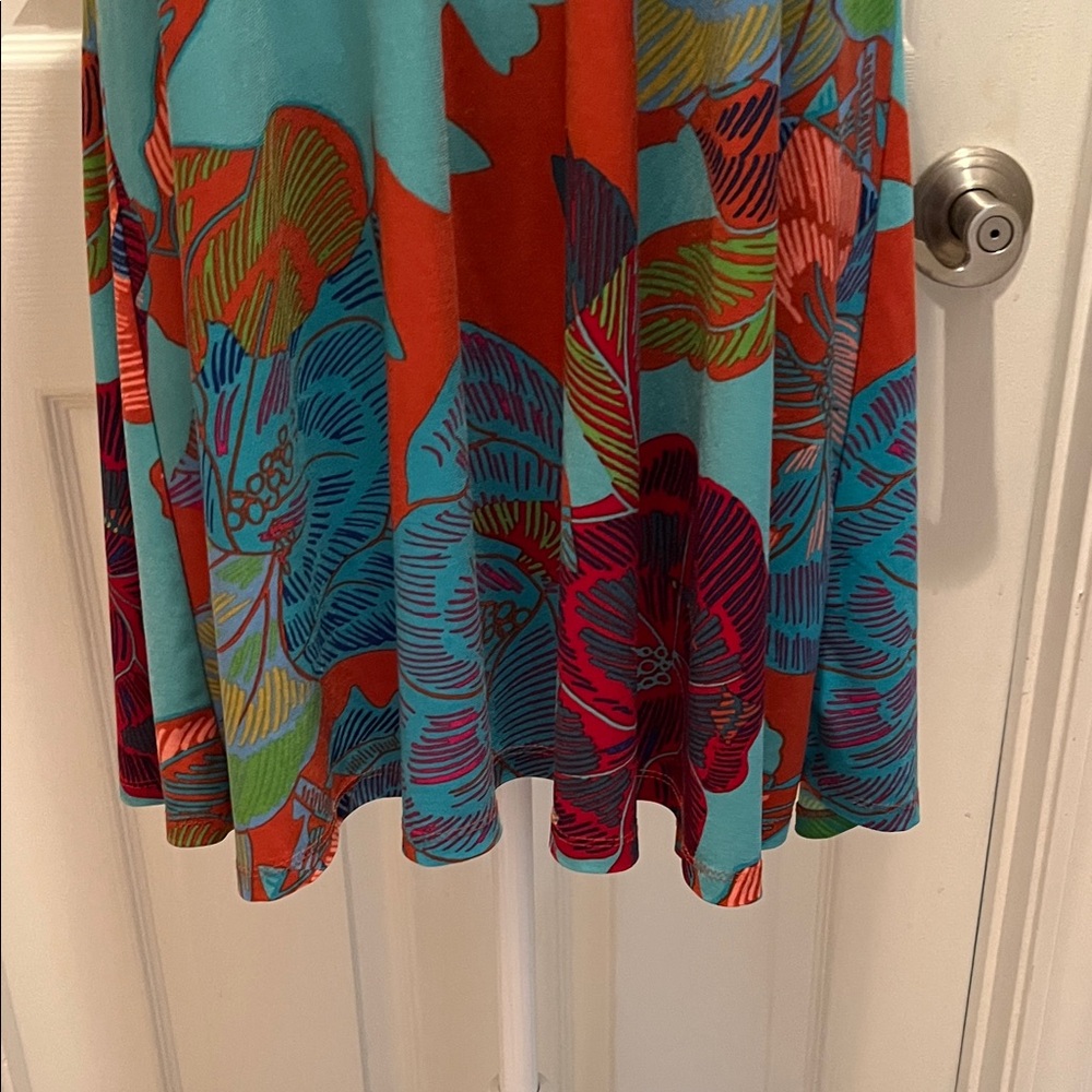 Women’s Multicolor Sleeveless Mini Dress Tunic - Picture 8 of 10